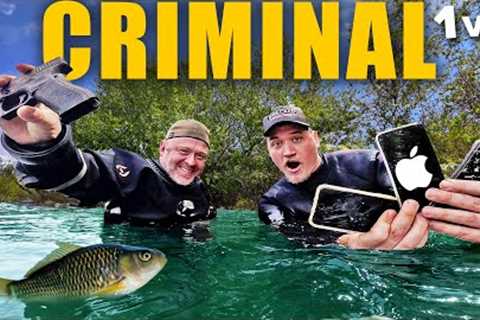 Police Called After Finding This Underwater! (1v1 Scuba Diving Challenge)