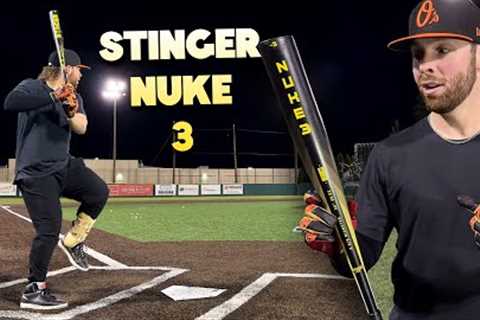 Hitting with the Stinger NUKE 3 | BBCOR Baseball Bat Review