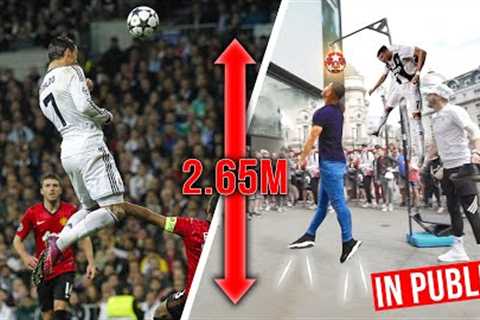 CRISTIANO RONALDO HEADER CHALLENGE!😱 *IN PUBLIC* | Billy Wingrove &amp; Jeremy Lynch