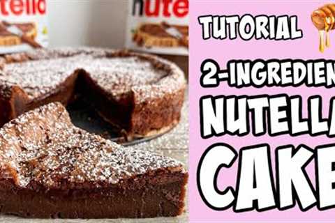 2-Ingredient Nutella Cake! tutorial #Shorts