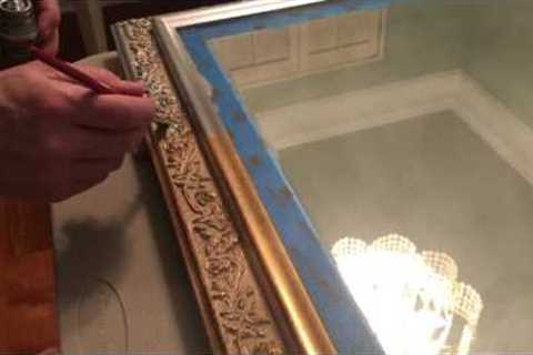 Painting a gold mirror frame