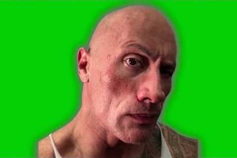 the rock eyebrow raise green screen in 8K