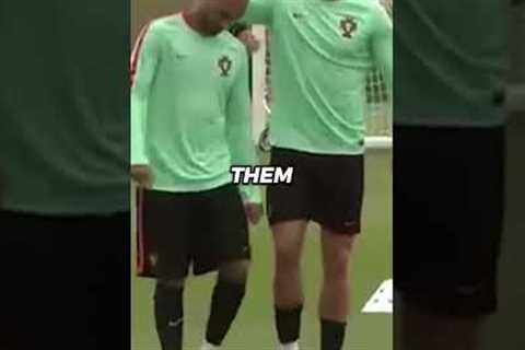 CRISTIANO RONALDO'S HORRIBLE PRANK ON HIS TEAMMATE 🤯 #football #ronaldo #shorts