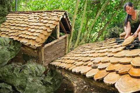 Building a Log Cabin For Storm Shelter Step by Step - Multi-day Survival Trip, Part 1