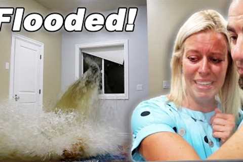 Heavy Rainstorm FLOODED Our Basement! BUSTED Window And Rushing Water!