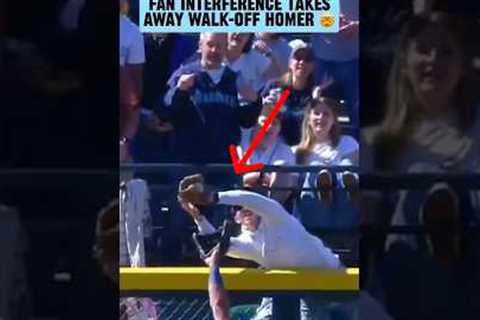 This was ruled an out instead of a walk-off home run because of fan interference 😬