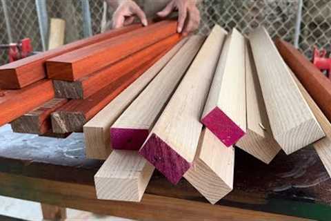 DIY Woodworking: Creating a Chessboard-Inspired Furniture Ensemble from Salvaged Wood