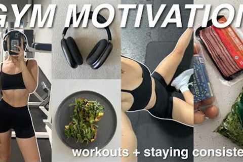 GYM MOTIVATION 🎧 workouts, healthy habits + staying consistent in the gym!