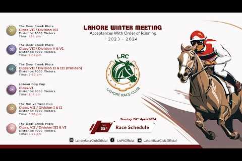 LRC Live  - 35th Day Lahore Winter Meeting 2023-2024 | April 28th, 2024 #horse #race #horseracing
