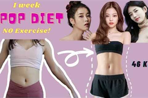 I TRIED A KPOP DIET FOR A WEEK| IU, SUZY, JENNIE &amp; MORE| How to lose weight fast without..
