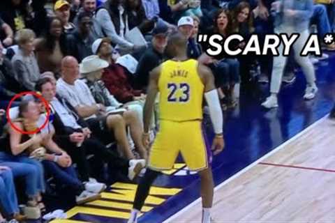 LEAKED Video Of LeBron James Jump Scaring A Fan: “Scary A**”👀