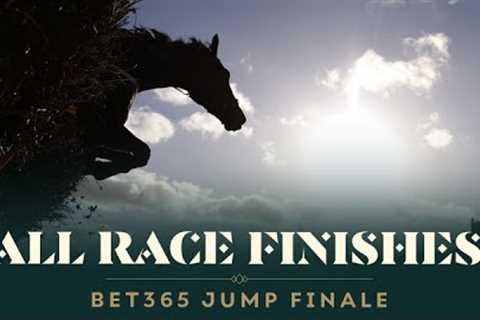All race finishes from the Bet365 Jump Finale at Sandown Park Racecourse