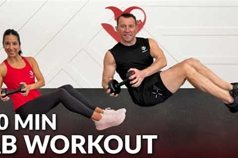 10 Minute Ab Workout at Home for Women &amp; Men With Dumbbells or Without Equipment Weights