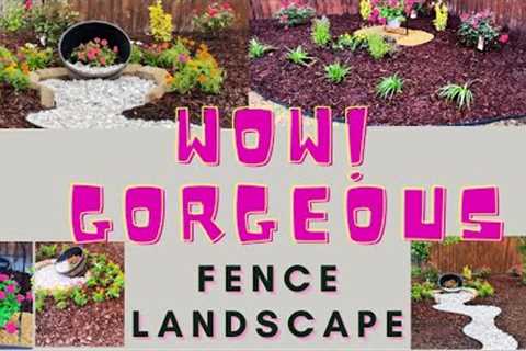 Gorgeous Fence Landscape Transformation|Spring Yard Makeover|Landscape Design
