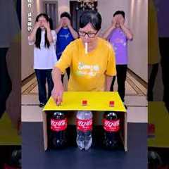 Coca-Cola Vs Mentos Challenge, So Exciting! #Funnyfamily#PartyGames