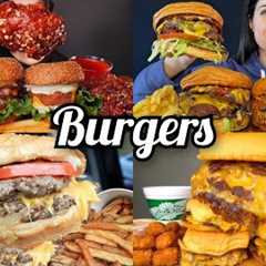 ASMR Burgers Mukbang Compilation 5 | Fast Food Asmr | Satisfying eating sounds