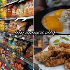 Grocery shopping | Japanese fried chicken | Mango sticky rice | having hot pot for rainy day