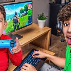 my Little Brother CONTROLS my Fortnite Game 😡