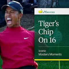 Tiger Woods' Chip on 16 | Iconic Masters Moments
