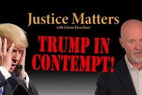 Judge Merchan finds Donald Trump in criminal contempt &amp; advises him jail is next if he persists
