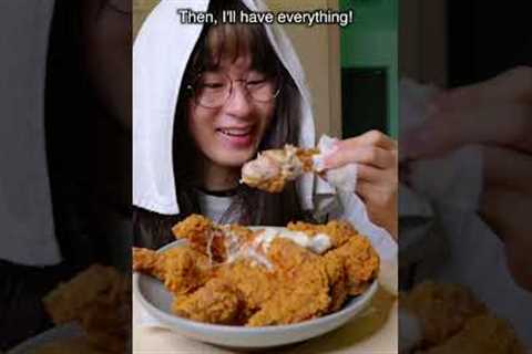 How people eat chicken in Kdrama