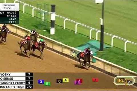 Horse Racing: Pivosky Wins Race 7 Churchill Downs. Full Race Plus Results Tues. April 30, 2024.