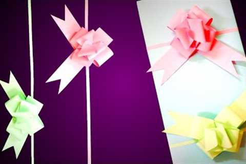 DIY Gift Bow | How to Make Pull Bow With Paper | DIY Paper Pull Bow | Gift Wrapping Bows