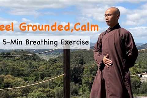 FEEL GROUNDED and CALM | 5-Minute Belly Breathing Exercise | Qigong for Beginners