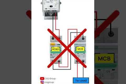 The right way to connect CSQ RCBO &amp; MCB | Energy Meter