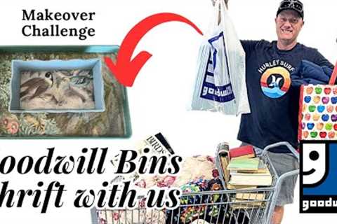 Goodwill Bins Thrift with us!!  - Bins Makeover Challenge - Home Decor Reselling for profit