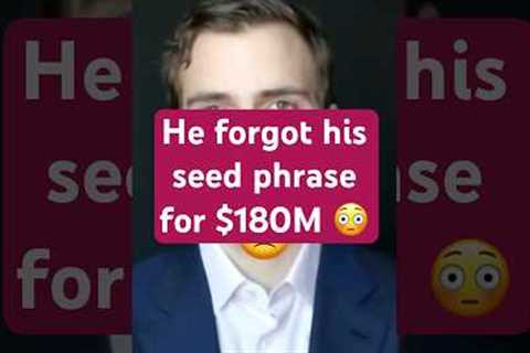 Guy forgets password to $180 million Bitcoin wallet 😮 #bitcoin #crypto #shorts