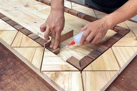 Recycle Pallet Wood Effectively // Make A Super Beautiful Table From Pallet Wood And Epoxy Glue