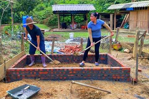 The Process of Building a Clean Water Tank for Pigs: Start raining, Clear the grass on the farm