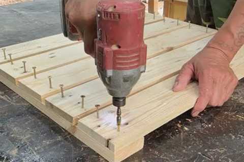 Effective Creative Solutions From Recycled Wooden Pallets // Woodworking DIY Outdoor Pedal Bin