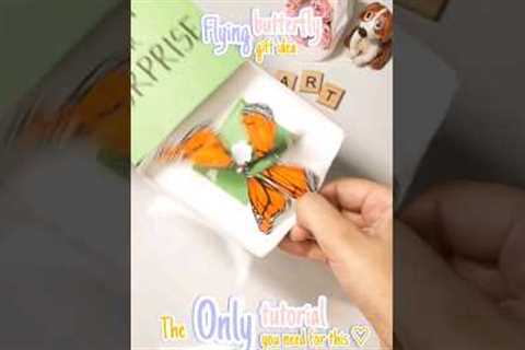 Magical ✨DIY Flying butterfly 🦋 gift tutorial 😯 #subscribe #diy #craft #cutegiftidea #tutorial