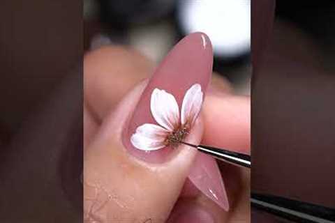 FLOWER NAILART SIMPLE DESIGN SHORT #Shorts #nail #nails #nailart #nailarts
