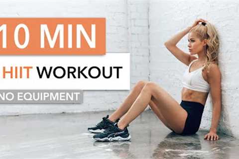 10 MIN HIGH INTENSITY WORKOUT - burn lots of calories, HIIT / No Equipment I Pamela Reif