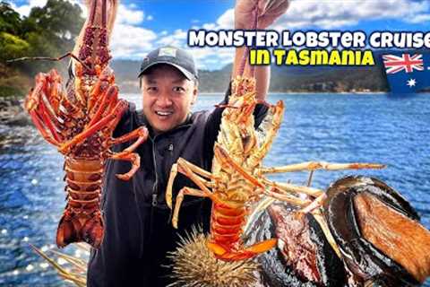 Catching &amp; Cooking GIANT LOBSTER &amp; OYSTERS on a Boat in Tasmania Australia