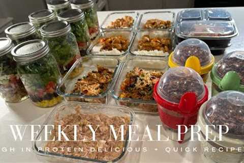 MEAL PREP FOR THE WEEK | High in PROTEIN, Quick + Delicious recipes, Weight Loss + Building muscles