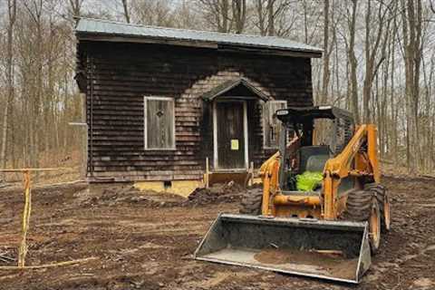 Saving the Abandoned Cabin from COLLAPSE - NEW FOUNDATION!