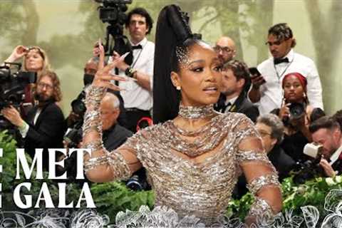 Keke Palmer Shimmers With SKY-HIGH Ponytail and Silver Gown | 2024 Met Gala