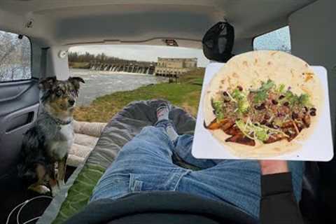 Solo Camping In The Ultimate SUV Setup | Camping Fishing &amp; Cooking!
