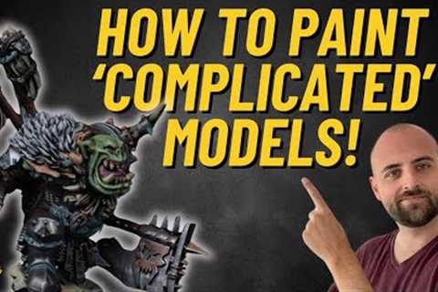 Tips for making 'complicated' models easy to paint! (with the Black Orc Warboss for The Old World!)