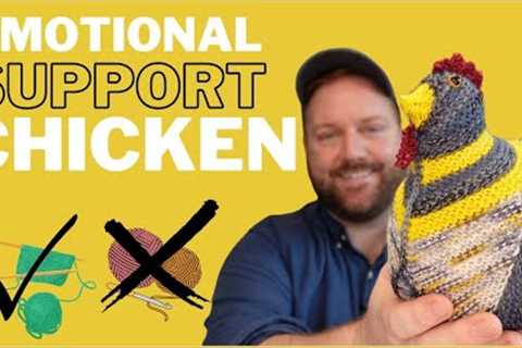 CROCHET FAIL🐓🧶My Cluck-tastic Creation: KNITTING the Emotional Support Chicken 🐔♥️