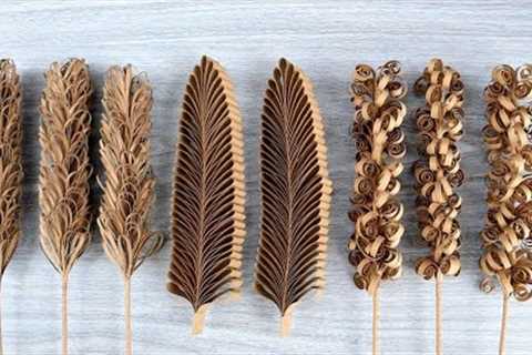 3 EASY LEAVES DECOR FROM CARDBOARD | Cardboard Recycle Ideas | Paper Art | Arts &amp; Crafts