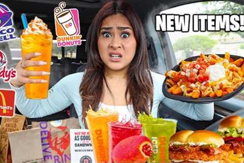 TRYING NEW Menu ITEMS FROM FAST FOOD RESTAURANTS!! *MUKBANG/REVIEW*