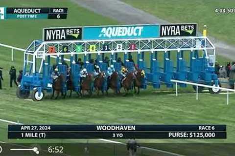 Horse Racing: Good Lord Lorrie Wins The $125K Woodhaven. Full Race 6 Aqueduct Sat. April 27, 2024.
