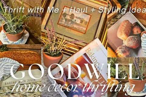 GOODWILL HOME DÉCOR THRIFT WITH ME 2024 | Shop with Me + Thrift Haul + Decorating Ideas