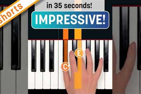 How to impress on piano in 35 seconds! (EASY) #shorts