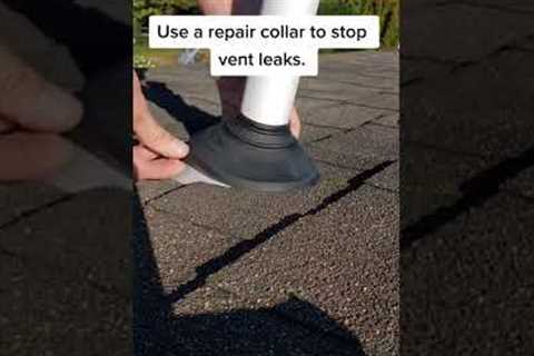 Easy vent pipe leak repair. #shorts #roof #roofer #roofing #roofrepair #roofershelper #repair #diy
